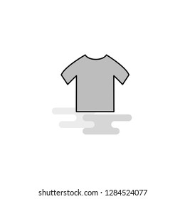 Shirt  Web Icon. Flat Line Filled Gray Icon Vector