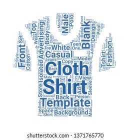 shirt word cloud. tag cloud about shirt