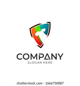 Shirt/clothes inside shield logo suitable for laundry and clothing company