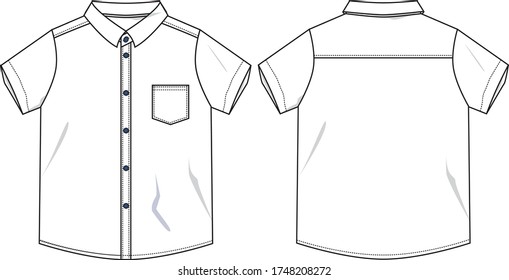 Short Sleeve Shirt Svg Vector Cad Stock Vector (royalty Free 