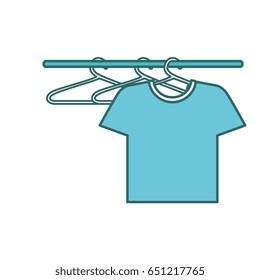 shirts hanging in the laundry