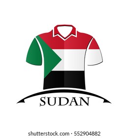 shirts icon made from the flag of Sudan