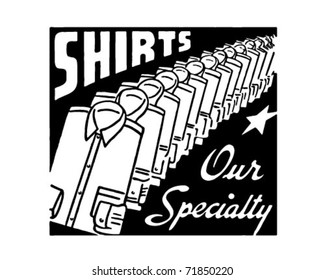 Shirts Our Specialty - Retro Ad Art Banner