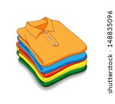 shirts are packed, clean and colorful
