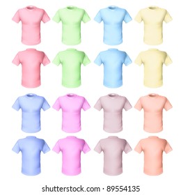 Shirts pale tones. Illustration on white background for design