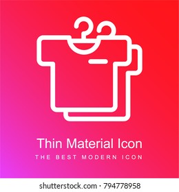 Shirts red and pink gradient material white icon minimal design