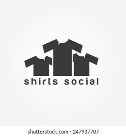 shirts social concept vector design template