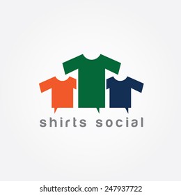 shirts social concept vector design template