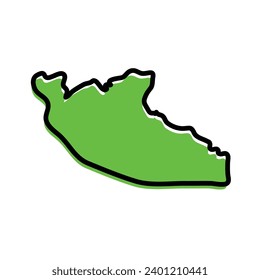 Shiselweni Region of Eswatini vector map.