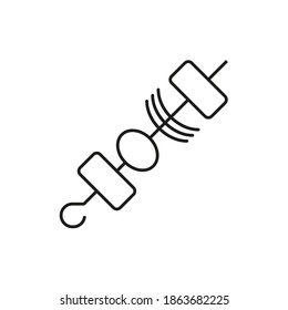 shish kebab icon element of fast food icon for mobile concept and web apps. Thin line shish kebab icon can be used for web and mobile. Premium icon on white background