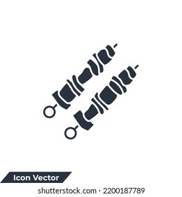 shish kebab icon logo vector illustration. shish kebab symbol template for graphic and web design collection