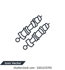 shish kebab icon logo vector illustration. shish kebab symbol template for graphic and web design collection
