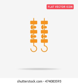 Shish kebab icon. Vector concept illustration for design.