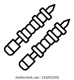 Imagen vectorial del icono Shish Kebab. También se puede usar para aplicaciones web, aplicaciones móviles y medios impresos.