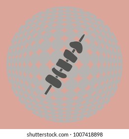 Shish kebab icon, web design element