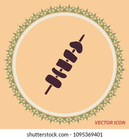 Shish kebab icon, web design element
