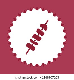 Shish kebab icon, web design element
