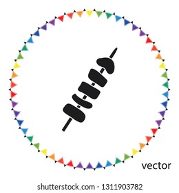 Shish kebab icon, web design element