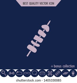 Shish kebab icon, web design element