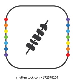 Shish kebab icon, web design element