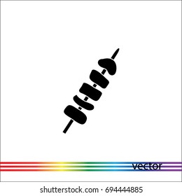 Shish kebab icon, web design element