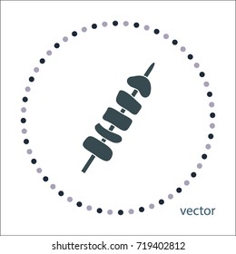 Shish kebab icon, web design element