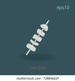 Shish kebab icon, web design element
