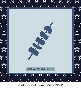 Shish kebab icon, web design element