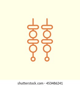 shish kebab line icon