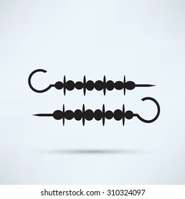 Shish kebab on skewers Icon