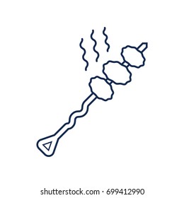 Shish kebab vector icon
