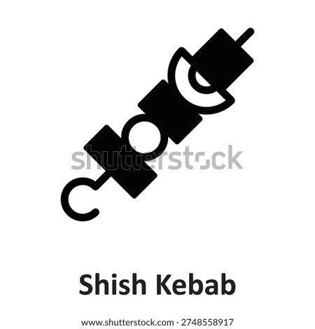 Shish Kebab Vector Icon which can easily modify or edit

