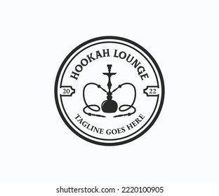 Shisha Bar, Hookah Bar Logo Design-Vorlage