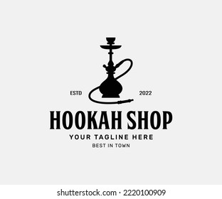 Shisha Bar Logo. Cool Hookah Bar Logo