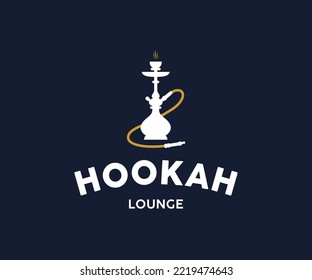 Logo de Shisha Bar, plantilla vectorial del logotipo de Hookah Lounge	