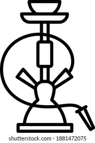 Shisha Concept, Hookah Flavored Tabbaco Vector Icon Design, Arab culture and traditions Symbol on white background, Islamic and Muslim practices Sign,
