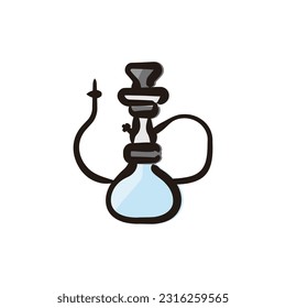 Shisha - Egypt icon (Hand-drawn line, colored version)