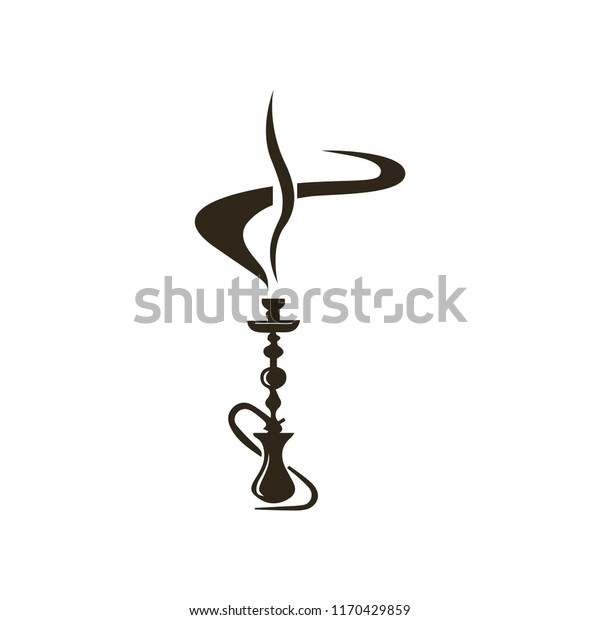 Shisha Hookah Black Silhouette Vector Hookah Stock Vector Royalty Free