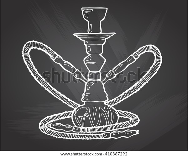 Shisha Hookah Hand Drawn Doodle Vector Stock Vector Royalty Free