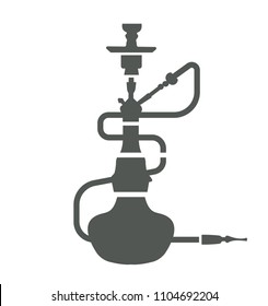 Shisha, hookah icon on white background