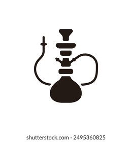 Shisha icon. Flat silhouette version.