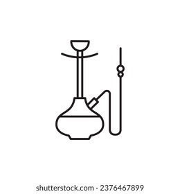 Shisha icon. Hookah flat sign design. Shisha vector symbol pictogram. UX UI icon nargile