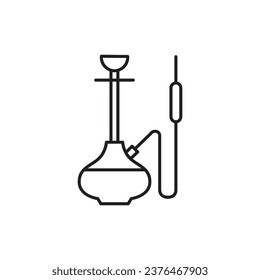 Shisha icon. Hookah flat sign design. Shisha vector symbol pictogram. UX UI icon nargile