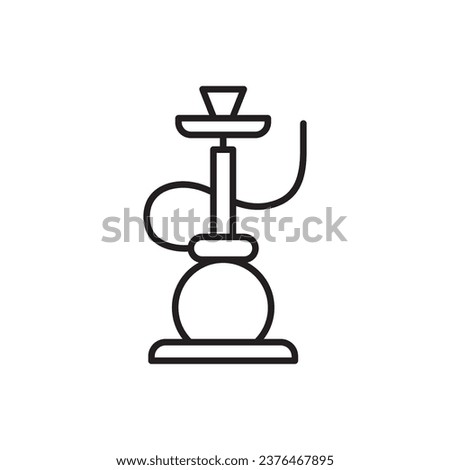 Shisha icon. Hookah flat sign design. Shisha vector symbol pictogram. UX UI icon nargile