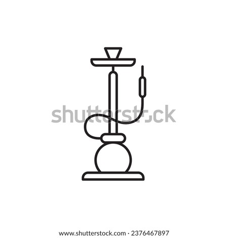 Shisha icon. Hookah flat sign design. Shisha vector symbol pictogram. UX UI icon nargile