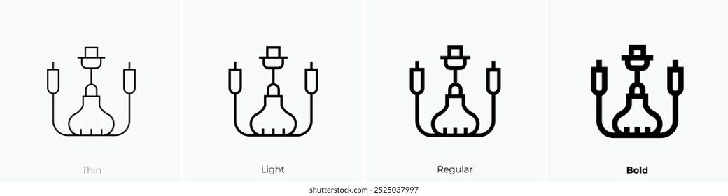 shisha icon. Thin, Light Regular And Bold style design isolated on white background