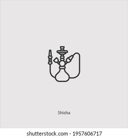 vector de icono shisha aislado en fondo blanco