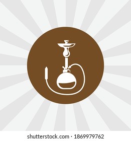 Shisha isolated vector icon. smoking design element