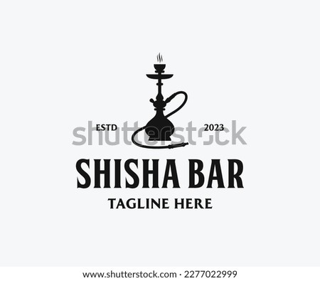 Shisha modern logo. Shisha Smoking Logo Template for Cafe, Shop, Club, Lounge