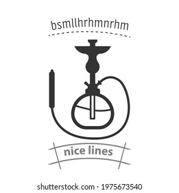 Shisha simple vector icon. Shisha simple vector icon. Shisha simple vector icon. 
